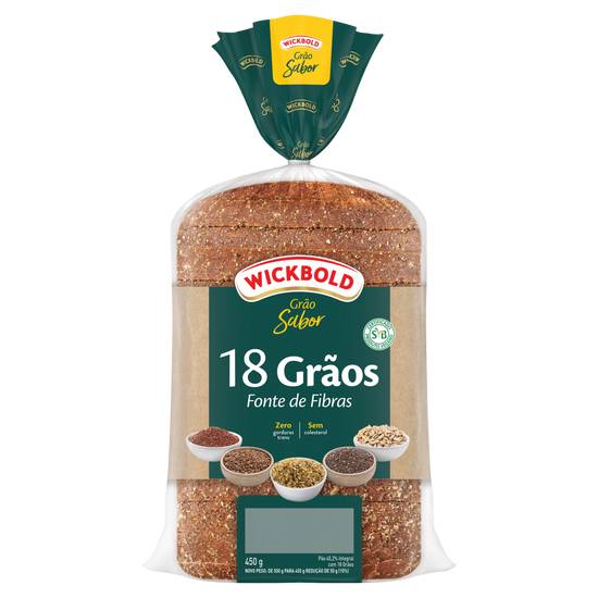 Wickbold pão de forma integral 18 grãos (450 g)