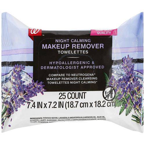 Walgreens Night Calming Make-up Remover Towelettes - 25.0 ea