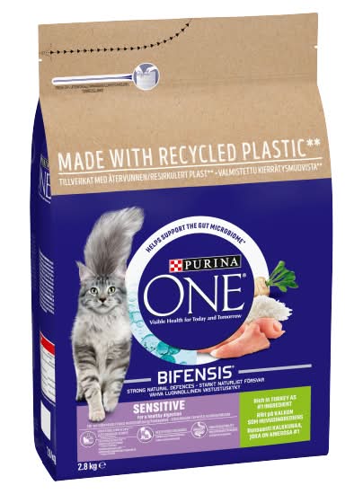 Purina One Bifensis Sensitive Rich in Turkey Dry Cat Food (2.8kg)