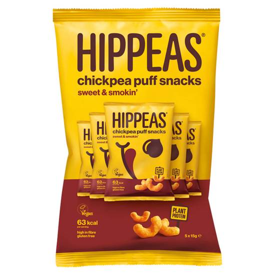 Hippeas Chickpea Puff Snacks Sweet & Smokin' 5 x 15g