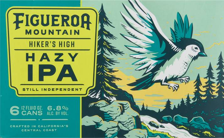 Figueroa Mountain Hiker's High Hazy Ipa Beer (6 ct, 12 fl oz)
