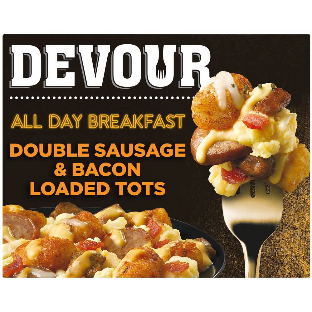 Devour Shark Week Double Sausage & Bacon Loaded Tots (9 oz)