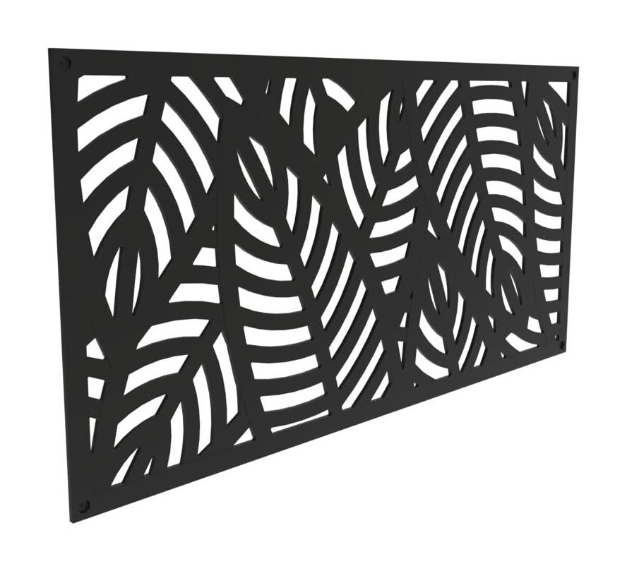 Freedom Foods 4-ft x 2-ft Sanibel Black Polypropylene Decorative Screen panel