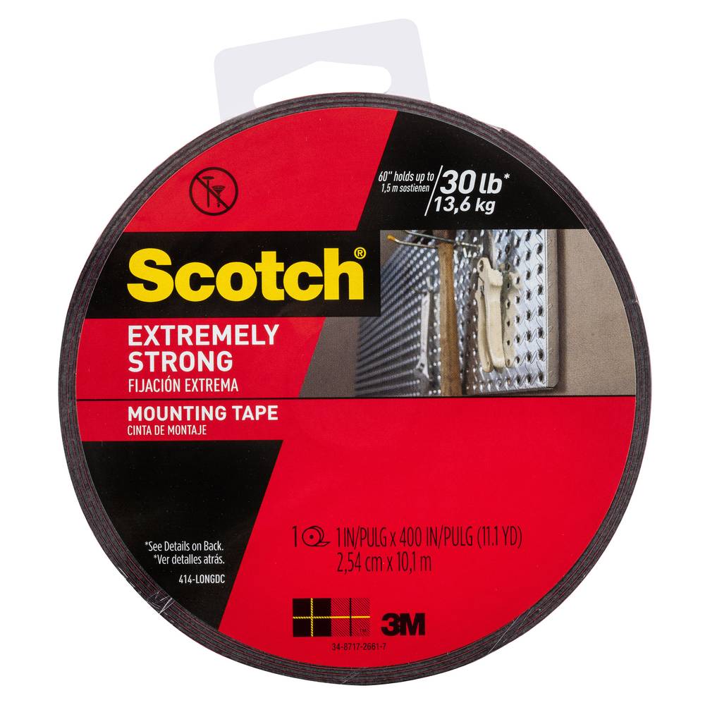 Scotch Extremely Strong Mounting Tape 30 lb, 2.54cm X 10.1m