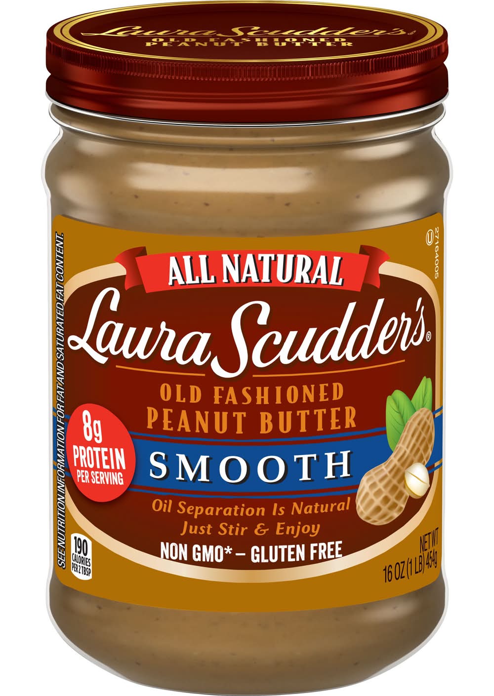 Laura Scudder's Old Fashioned Smooth Peanut Butter (16 oz)