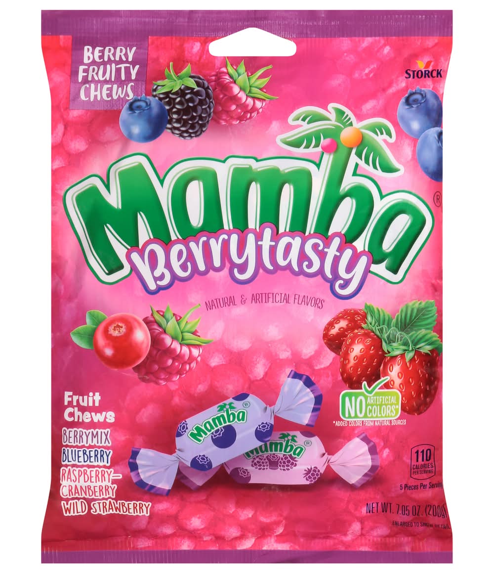 Mamba Berrytasty Fruit Chews, Assorted (7.05 oz)