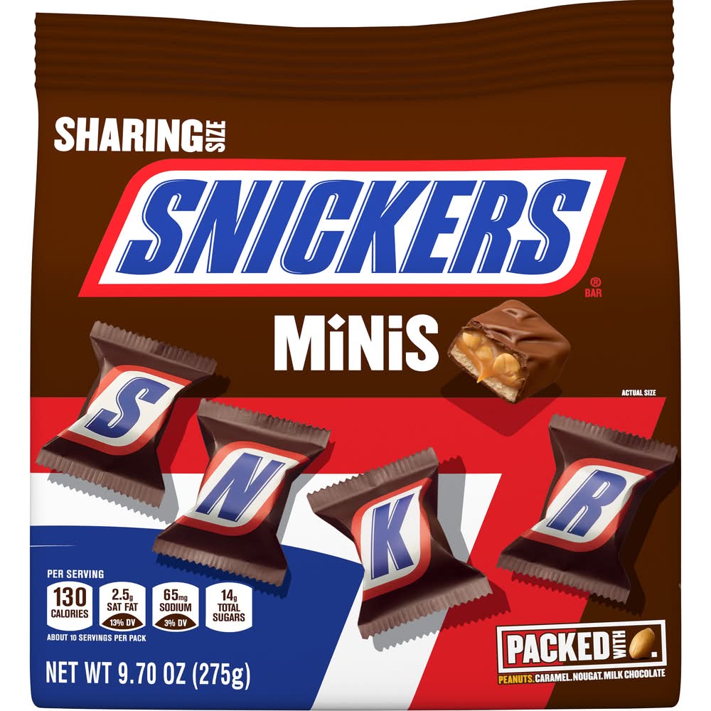 Snickers Chocolate Candy Bar Minis Size (9.7 oz)