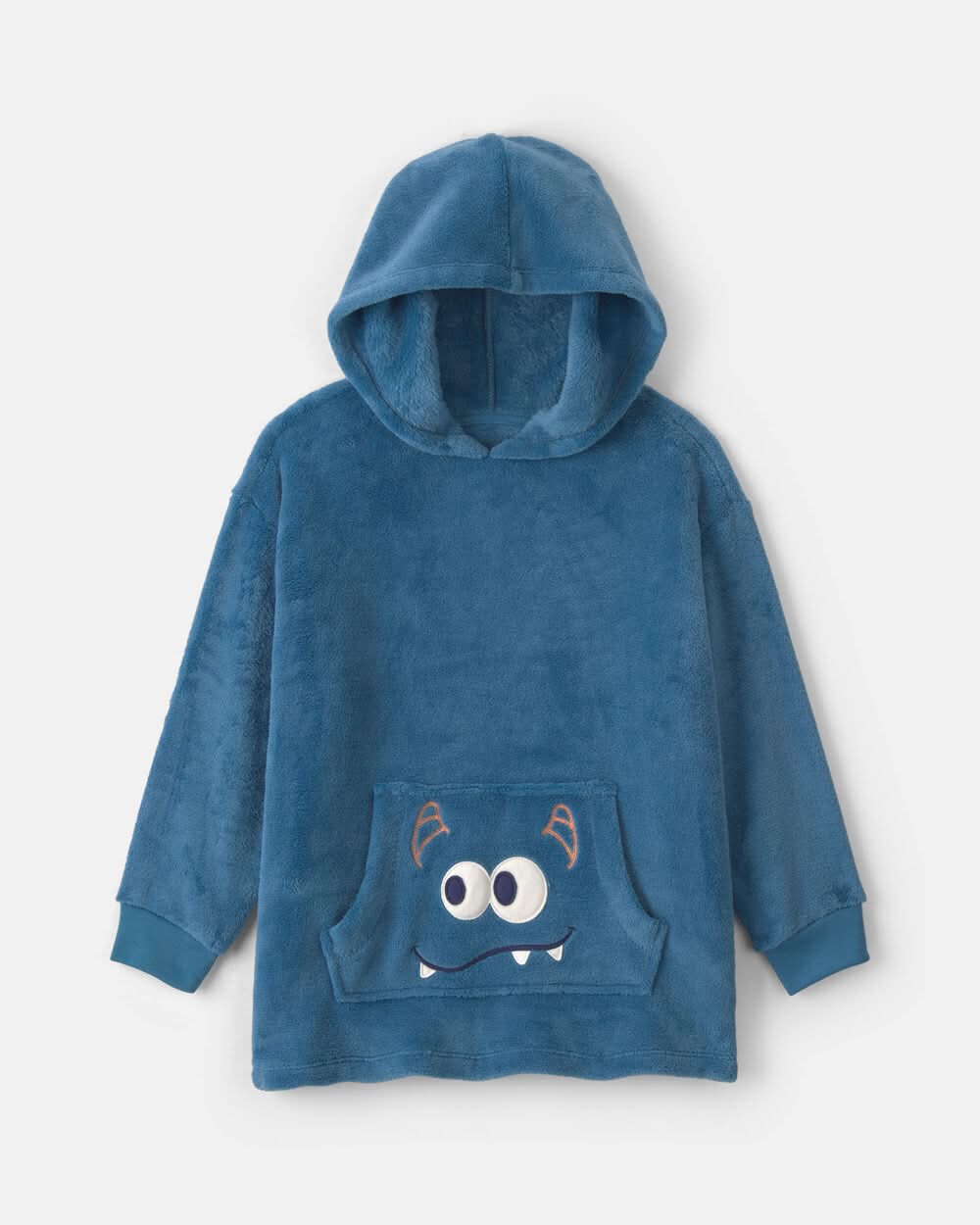 Boys Monster Fleece Loose Fit Pajama Hoodie - Blue - XL