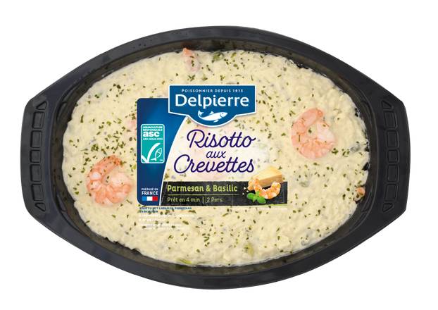 Delpierre - Risotto aux crevettes parmesan et basilic