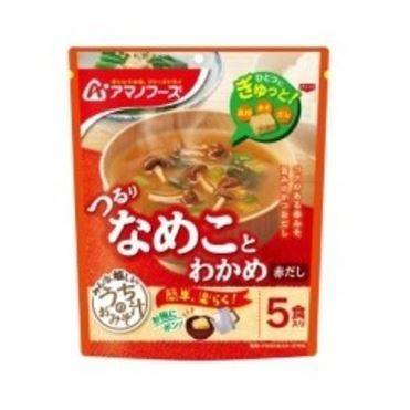 アマノフーズ うちのおみそ汁 なめことわかめ 赤だし ５食 (28.5g x 1)