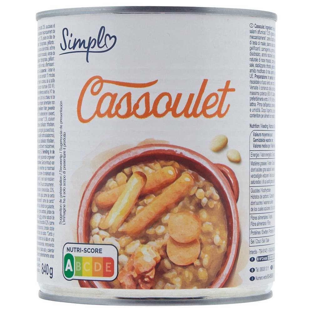 Simpl - Plat cuisiné cassoulet