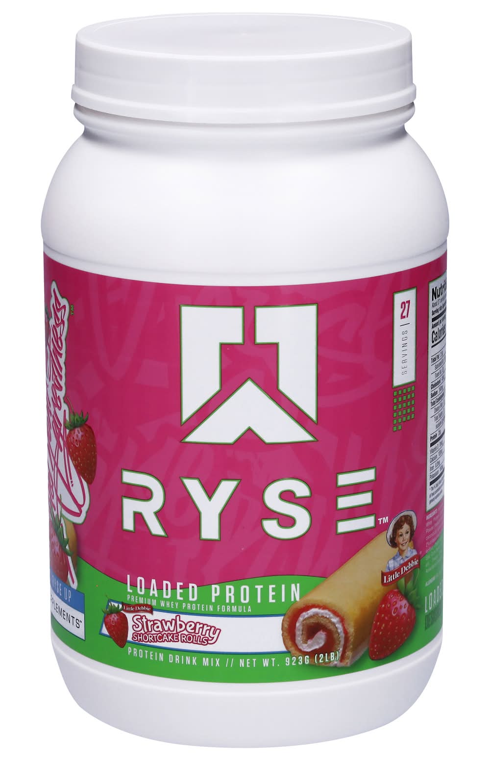 RYSE Loaded Protein Drink Mix, Little Debbie Strawberry Shortcake Rolls (2 lbs)
