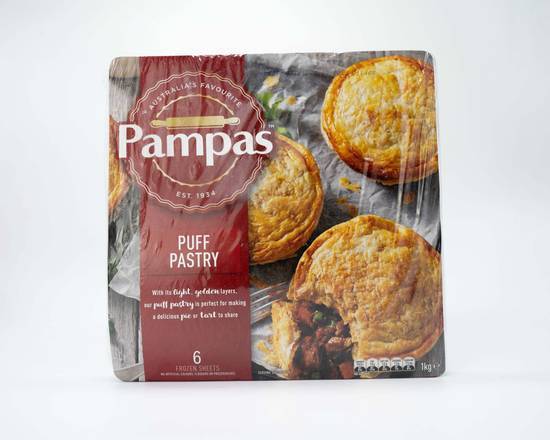 Pampas Frozen Puff Pastry Sheets 6 Pieces 1kg