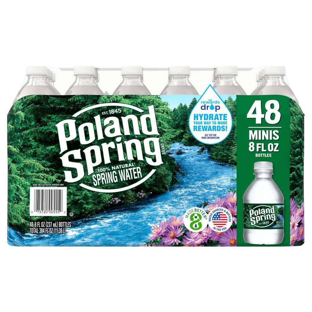 Poland Spring 100% Natural Water (48 x 8 fl oz)