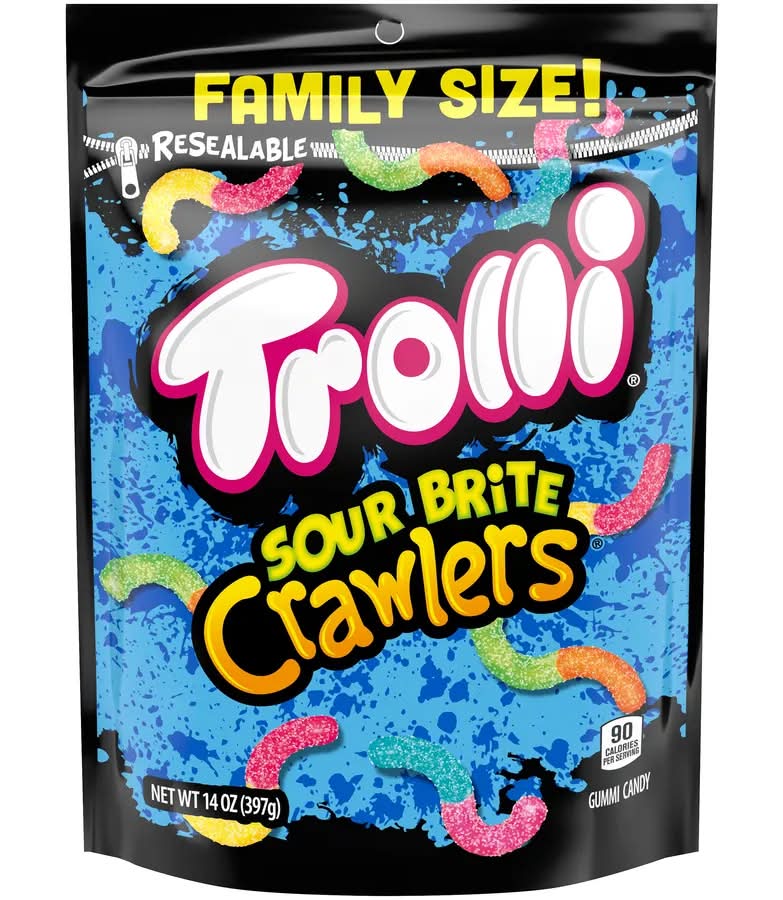 Trolli Sour Brite Crawlers Gummy Candy Family Size