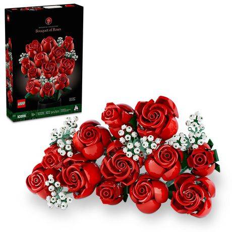 LEGO Icons Bouquet Of Roses Build and Display Set (822 ct)