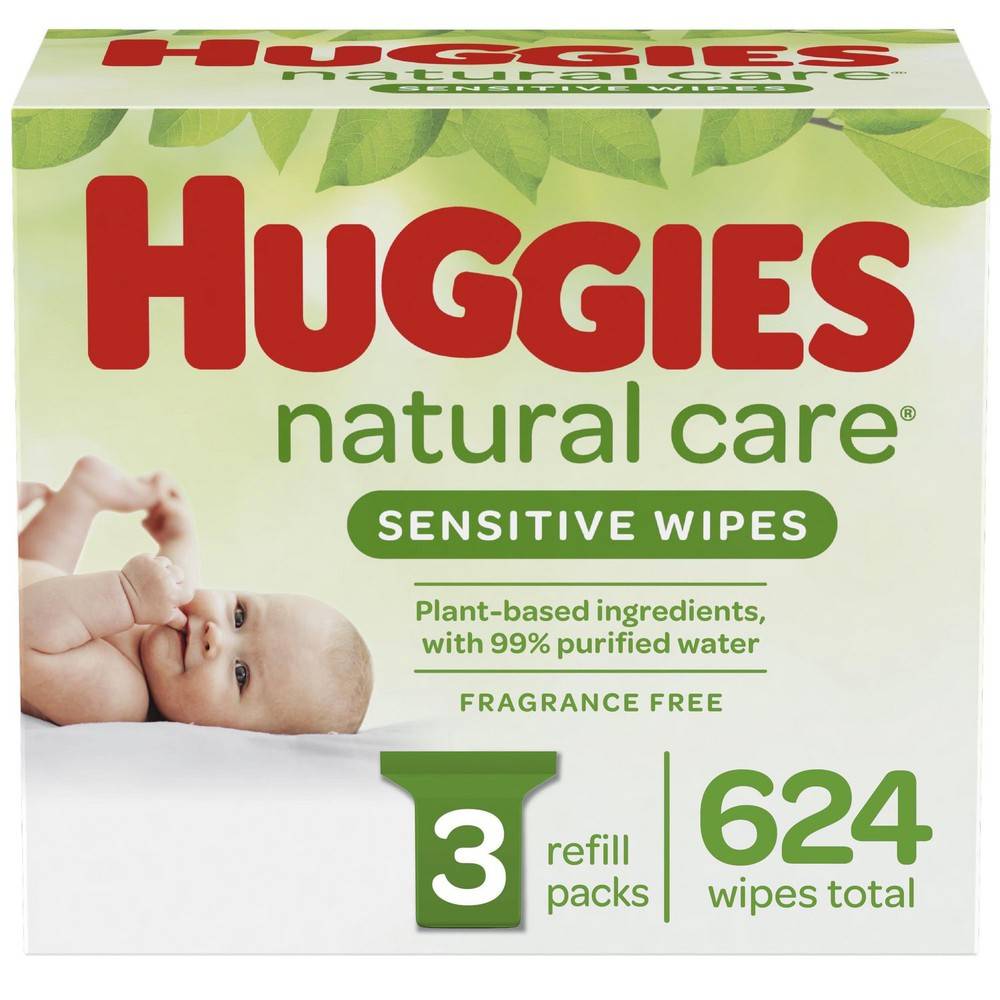 Huggies Natural Care Sensitive Baby Wipes (624 units)