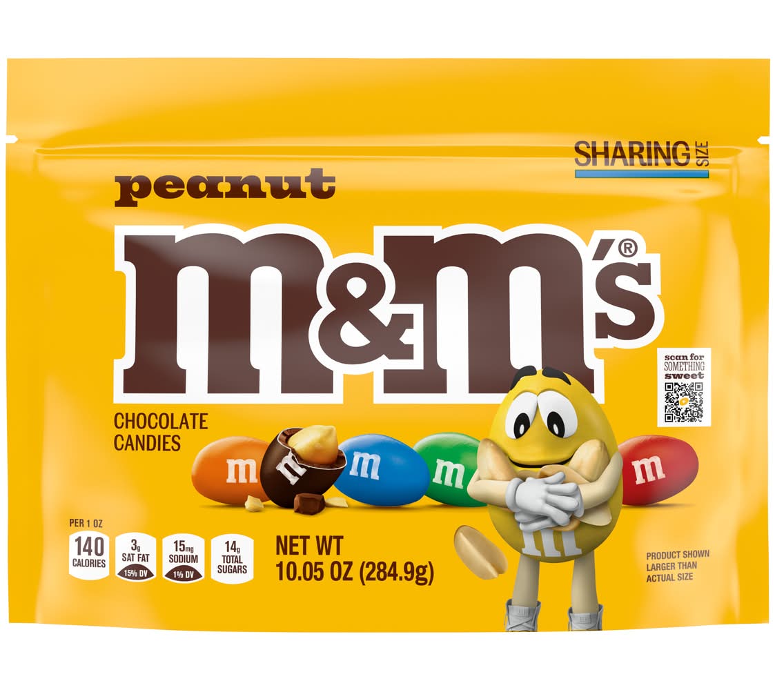 M&M's Sharing Size Chocolate Candies, Peanut (10.05 oz)
