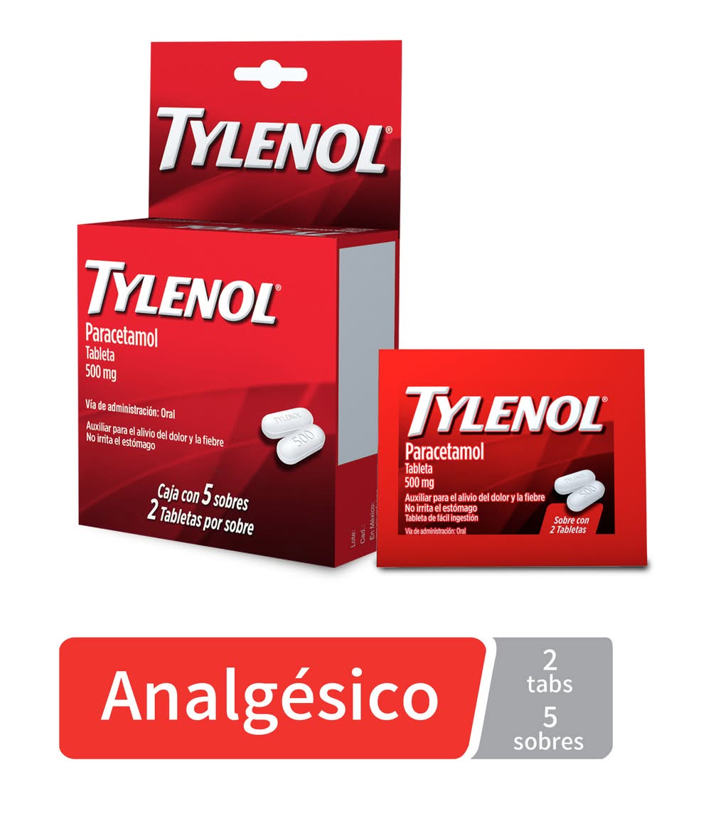 Tylenol · Paracetamol tabletas 500 mg (11 g)