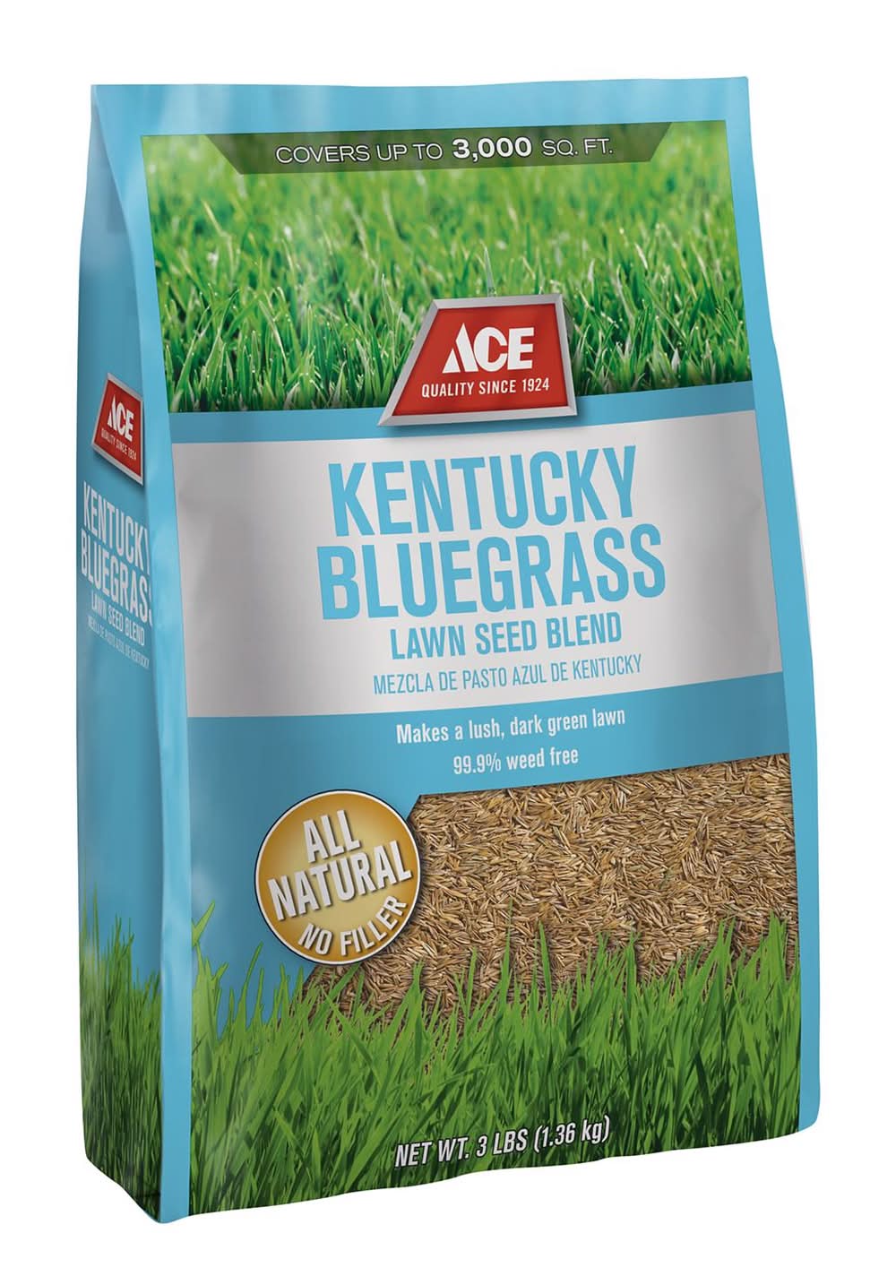 ACE Kentucky Bluegrass Full Sun Grass Seed 3 Lb