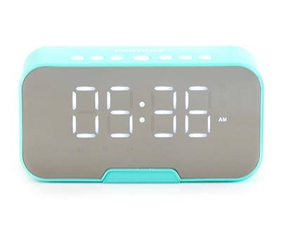 Pantone Teal Alarm Clock With Wireless Speaker (green)