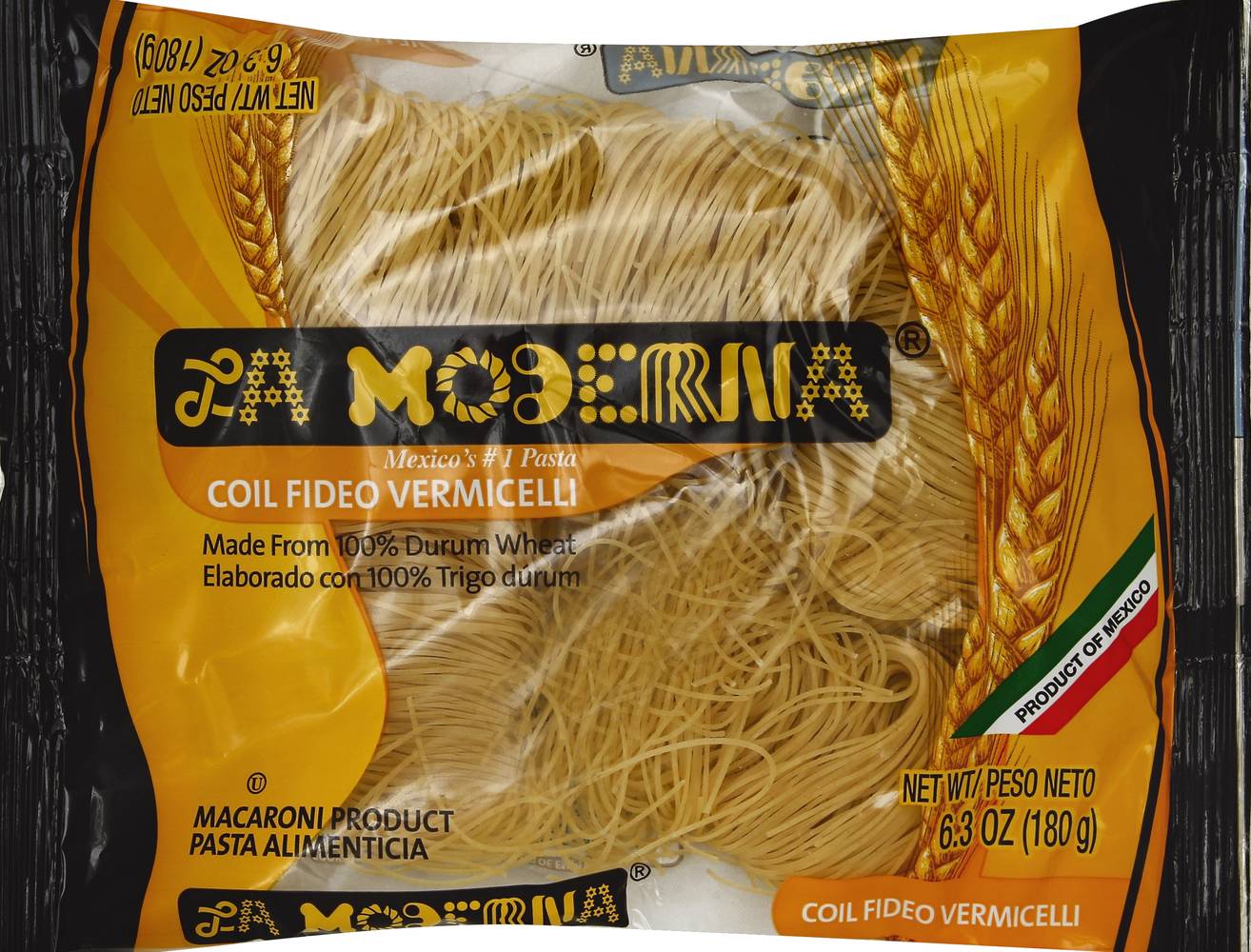 La Moderna Coil Fideo Vermicelli Durum Wheat Pasta (6.3 oz)