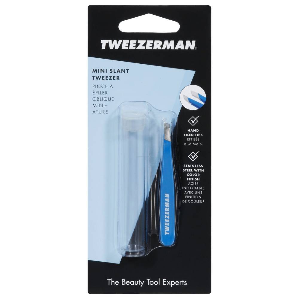 Tweezerman Bahama Blue Mini Slant Tweezer