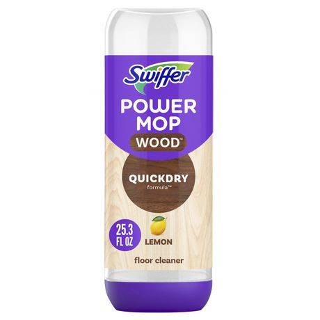 Swiffer Powermop Wood Quickdry Wood Floor Cleaning Solution, Lemon (748.21 ml)