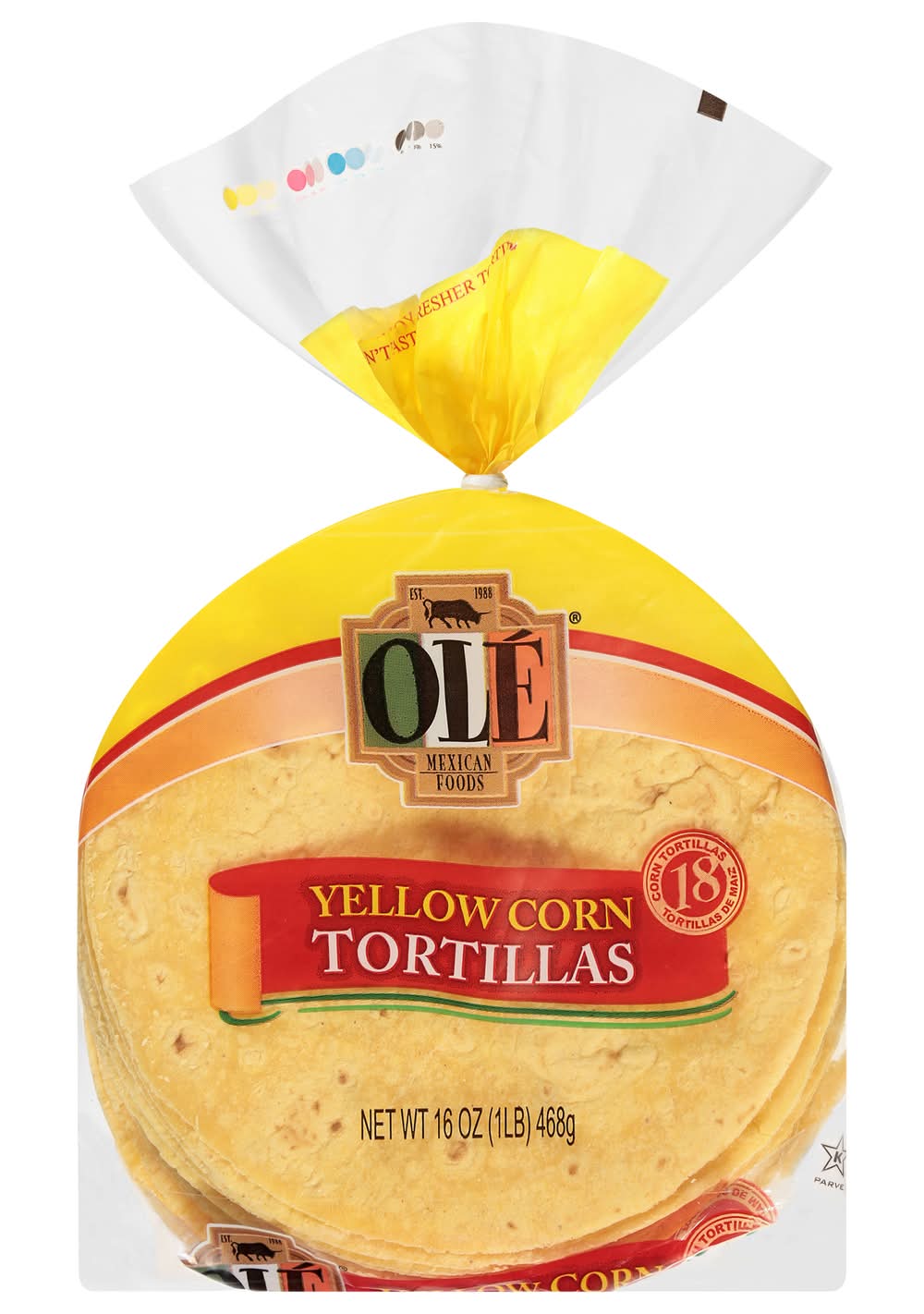 Ole Mexican Foods Yellow Corn Tortillas (16 oz, 18 ct)