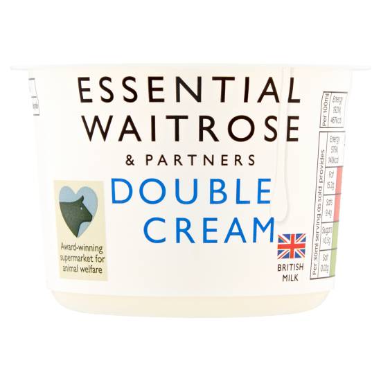 Essential Waitrose Fresh Pasteurised Double Cream