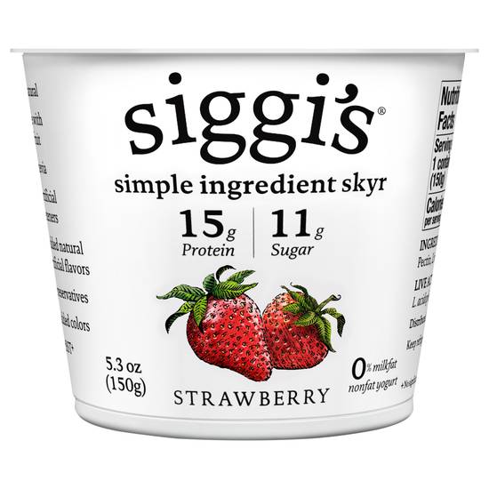 Siggi's Non Fat Strawberry Yogurt