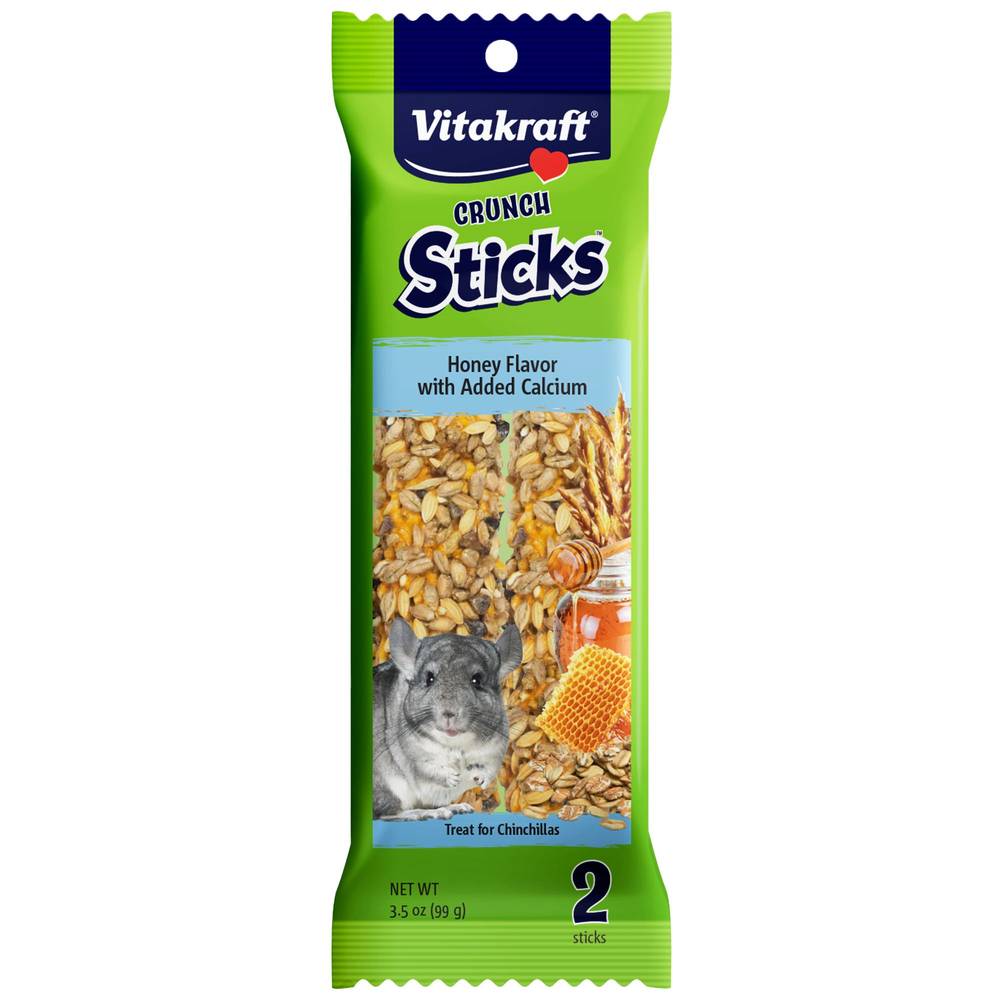 Vitakraft® Crunch Sticks Honey & Calcium Chinchilla Treat (Color: Assorted, Size: 2 Count)