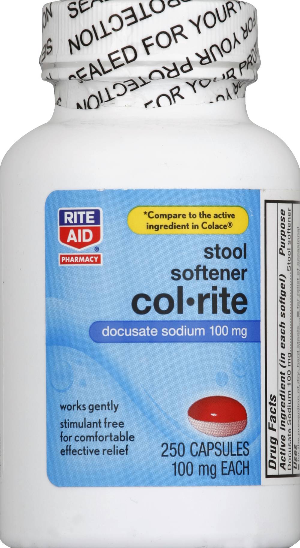 Rite Aid Col-Rite Docusate Sodium 100 mg (250 ct)