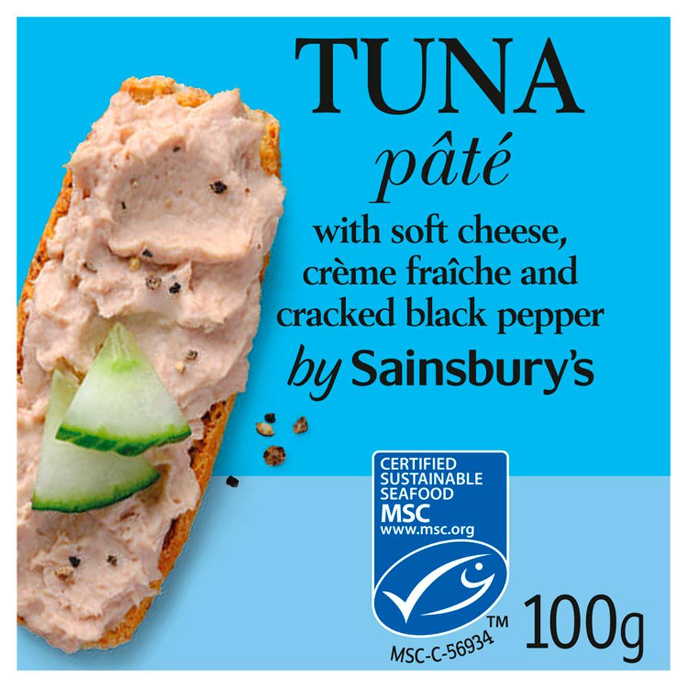 Sainsbury's Soft Cheese Creme Fraiche & Cracked Black Pepper Tuna Pate