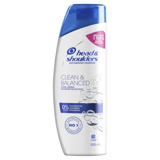 Head & Shoulders Clean & Balanced Anti Dandruff Shampoo For Clean Scalp 200ml
