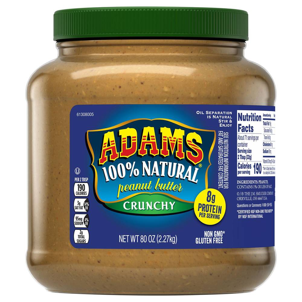 Adams Crunchy Peanut Butter (80 oz)