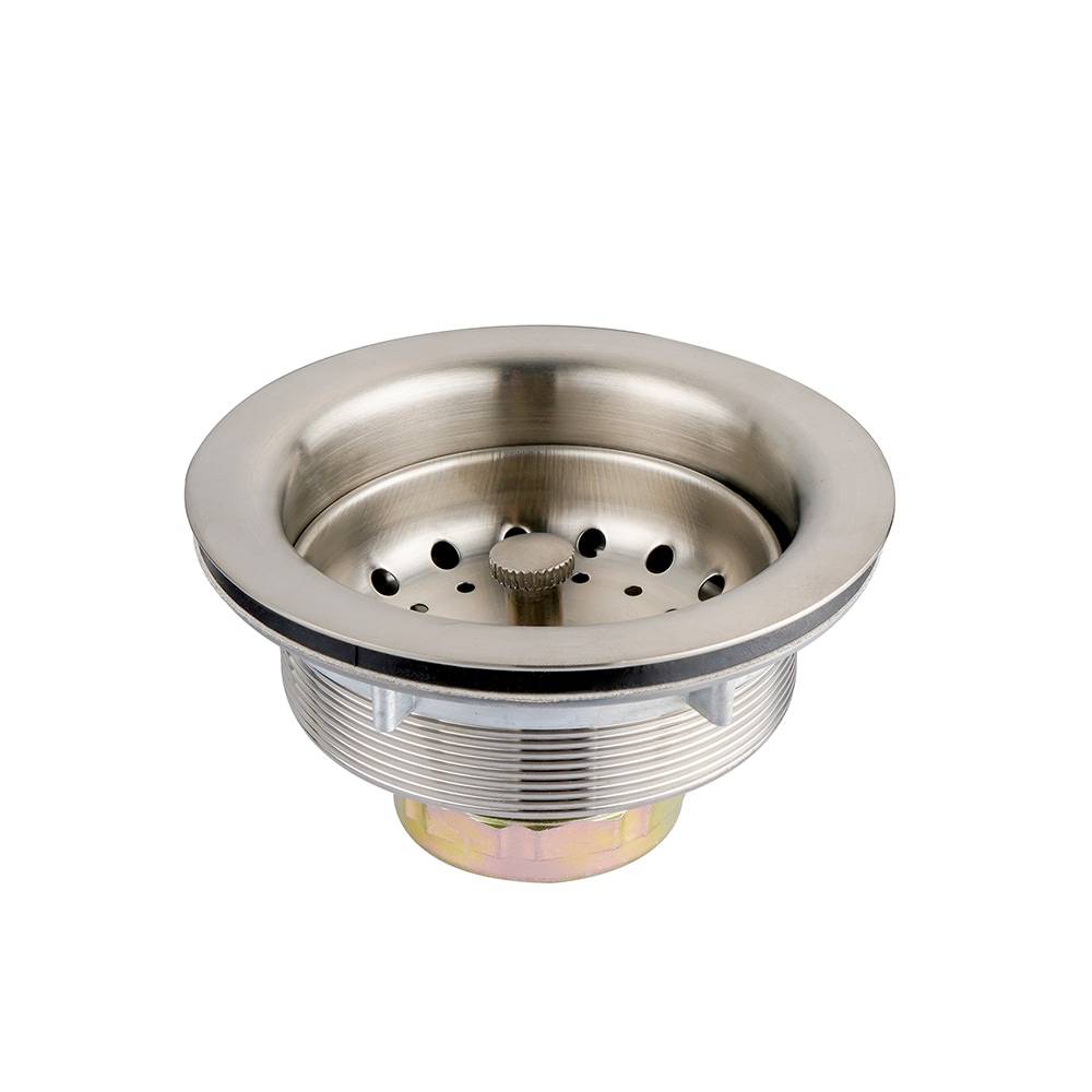 allen + roth 3.5-in Brush Nickel Stainless Steel Rust Resistant Strainer with Lock Mount Included | 5256843