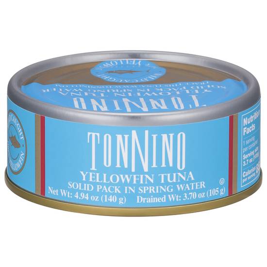 Tonnino Solid pack Yellowfin Tuna Fillet in Spring Water (4.9 oz)