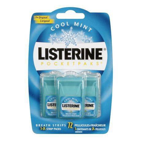 Listerine pellicules pour l'haleine à la menthe fraîche, contenant de poche (72unités) - pocketpaks breath strips, cool mint (72 ea)