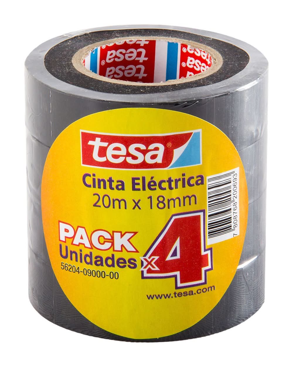 Pack cintas 18mm eléctricas 20m x4 undidades Tesa