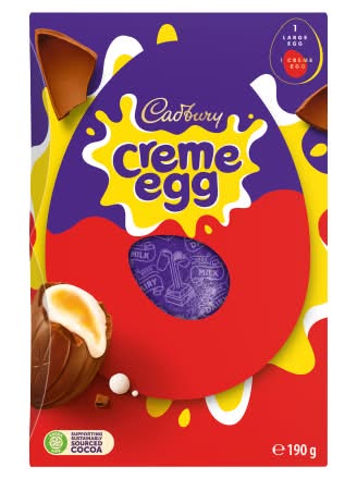 Cadbury Creme Egg, L, Traditional Easter Egg (190g)