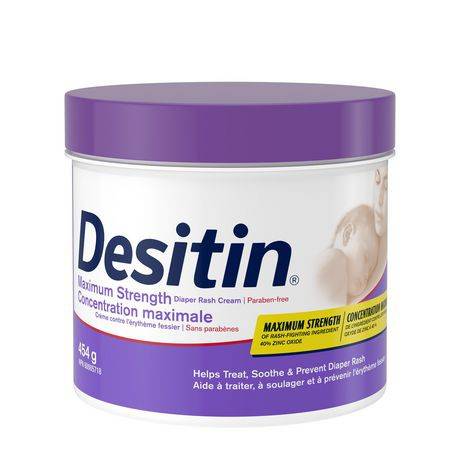 Desitin Diaper Rash Cream For Baby With Zinc Oxide (maximum strength, 454 g)