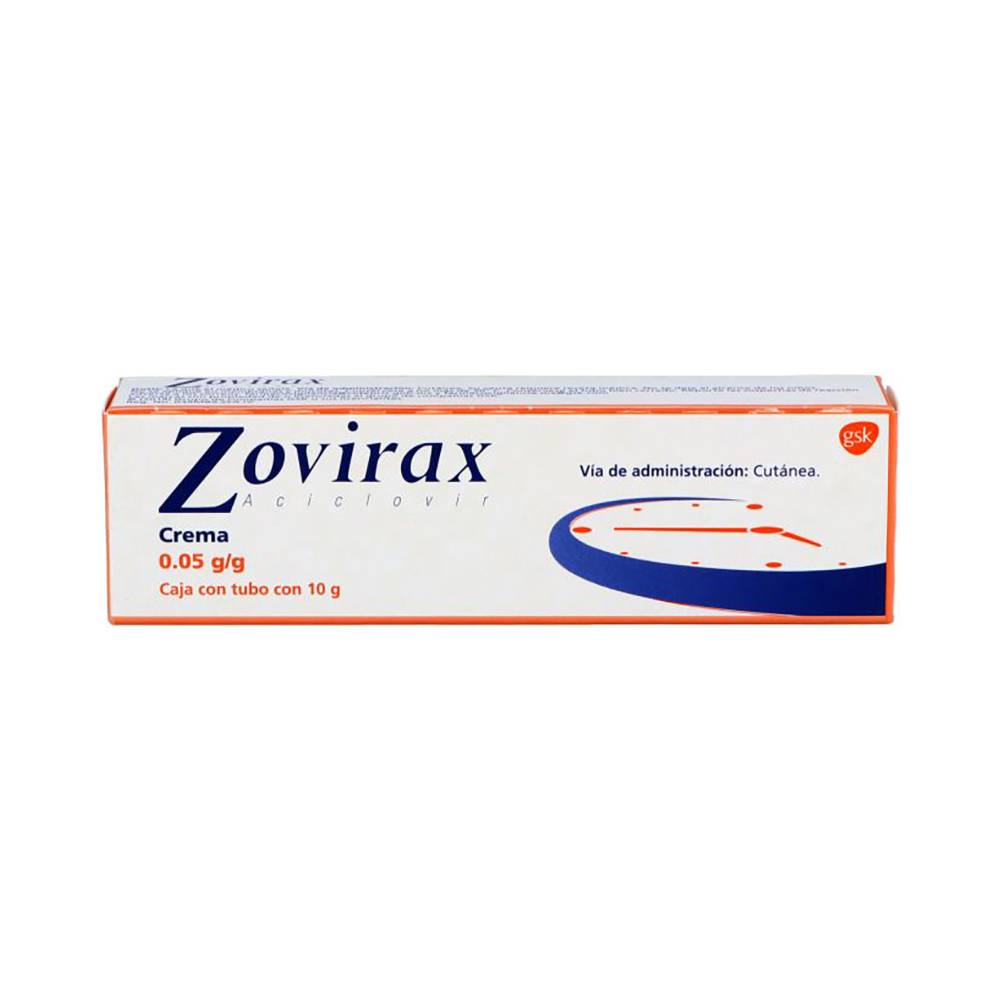 gsk · Zovirax aciclovir crema 0.05 g/g (10 g)