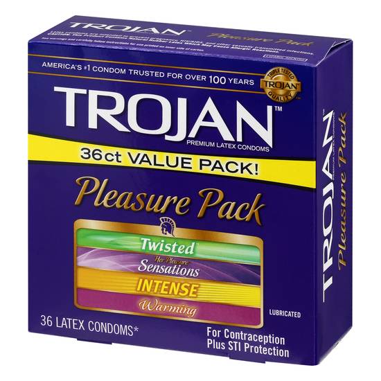 Trojan Pleasure & Value pack Lubricated Latex Condoms ( 36 ct)