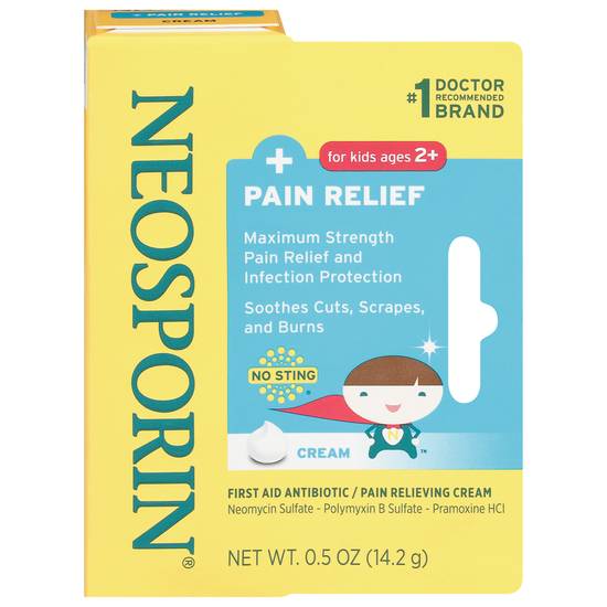 Neosporin First Aid Antibiotic + Pain Relief Cream For Kids