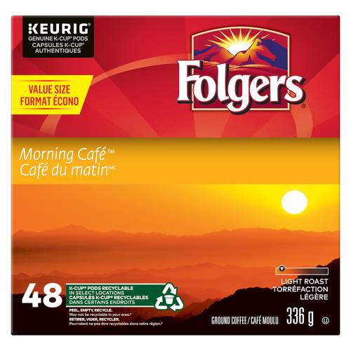 Folgers Coffee Pods Morning Coffee 48 K-Cups 336 g