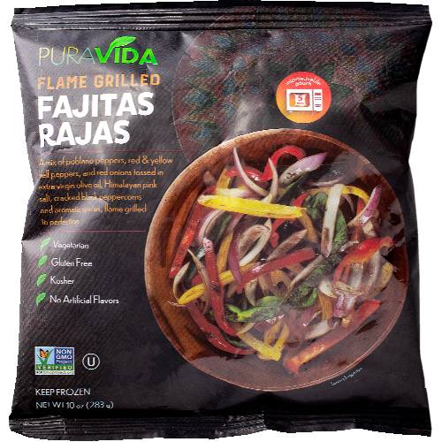 Puravida Foods Flame Grilled Fajitas Rajas