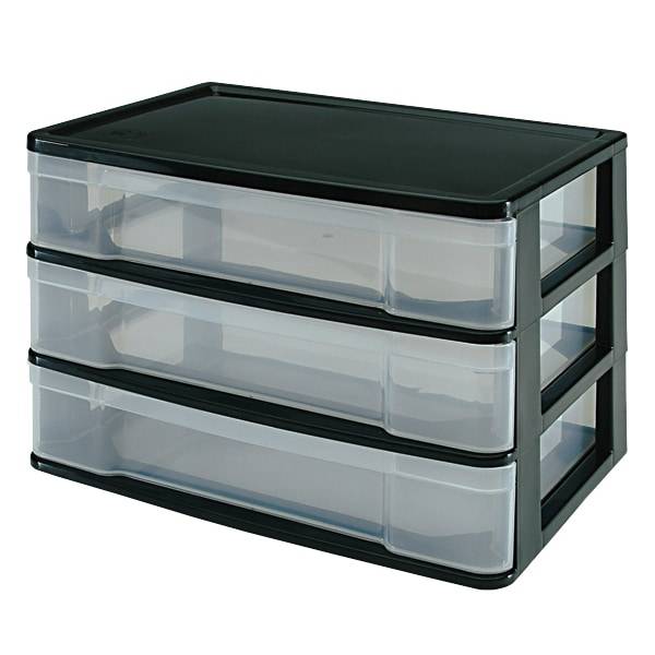 Iris Advantus Plastic 3-Drawer Storage Case