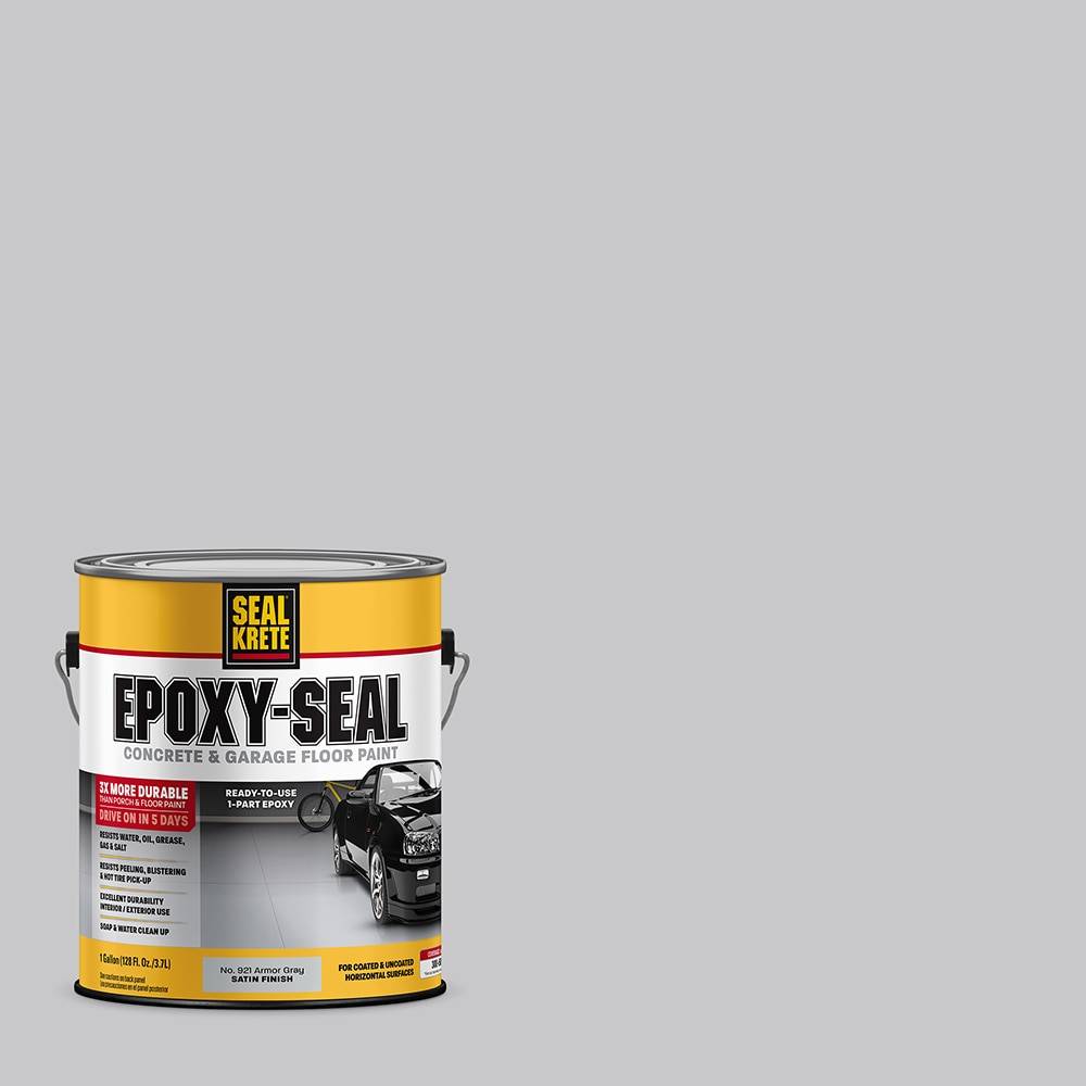 Seal-Krete Epoxy-Seal Concrete and Garage Floor Paint 1-part Armor Gray Satin Concrete and Garage Floor Paint (1-Gallon) | 317396