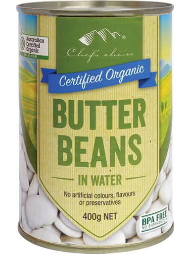 Chef's Choice Organic Butter Beans in Water (400g)